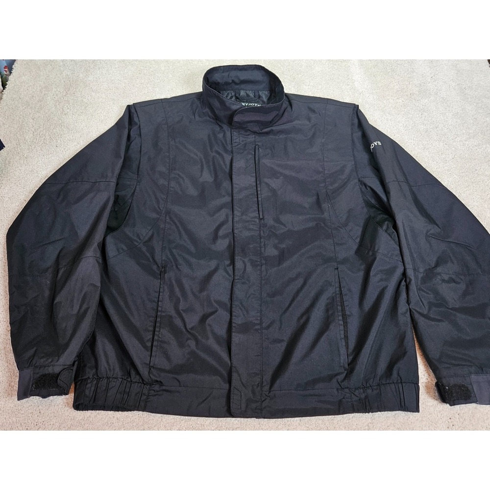 FootJoy DryJoys Golf Rain Jacket Mens L Black Waterproof Windbreaker FJ Athletic
